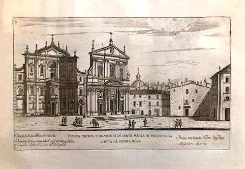 Falda Giovanni Battista (1643-1678) Piazza, Chiesa e Oratorio di Santa Maria in Vallicella detta la Chiesa Nova 1773 Roma  